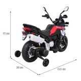JOKO Elektrická Motorka BMW F850 GS, penové kolesá, červená