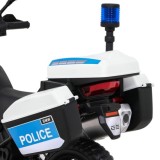 JOKO Elektrická Motorka BMW F850 GS Polícia, penové kolesá, modrý maják, zvuky sirény, policajná