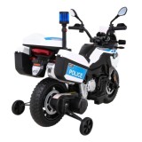 JOKO Elektrická Motorka BMW F850 GS Polícia, penové kolesá, modrý maják, zvuky sirény, policajná