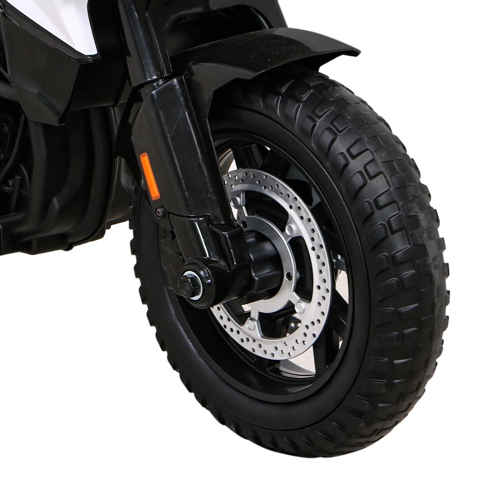 JOKO Elektrická Motorka BMW F850 GS Polícia, penové kolesá, modrý maják, zvuky sirény, policajná