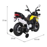 JOKO Elektrická Motorka BMW F850 GS, penové kolesá, žltá