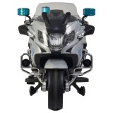 JOKO Elektrická Motorka BMW Polícia, penové kolesá. Led Svetlá + Majáky, strieborná