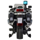 JOKO Elektrická Motorka BMW Polícia, penové kolesá. Led Svetlá + Majáky, strieborná