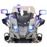 JOKO Elektrická Motorka BMW Polícia, penové kolesá. Led Svetlá + Majáky, strieborná
