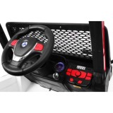 JOKO Elektrické autičko Jeep Raptor 4x4, penové kolesá, USB, FM rádio, kožené sedadlo, biele