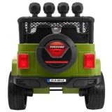 JOKO Elektrické autičko Jeep Raptor 4x4, penové kolesá, USB, FM rádio, kožené sedadlo, zelené