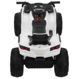 JOKO Elektrická štvorkolka ATV s diaľkovým ovládaním, penové kolesá, kožené sedadlo, biela