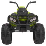 JOKO Elektrická štvorkolka ATV s diaľkovým ovládaním, penové kolesá, kožené sedadlo, zelená