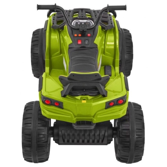 JOKO Elektrická štvorkolka ATV s diaľkovým ovládaním, penové kolesá, kožené sedadlo, zelená