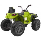 JOKO Elektrická štvorkolka ATV s diaľkovým ovládaním, penové kolesá, kožené sedadlo, zelená