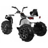 Joko Elektrická štvorkolka ATV 2x45W, Kožené sedadlo, Penové Odpružené kolesá, rádio, USB, biela