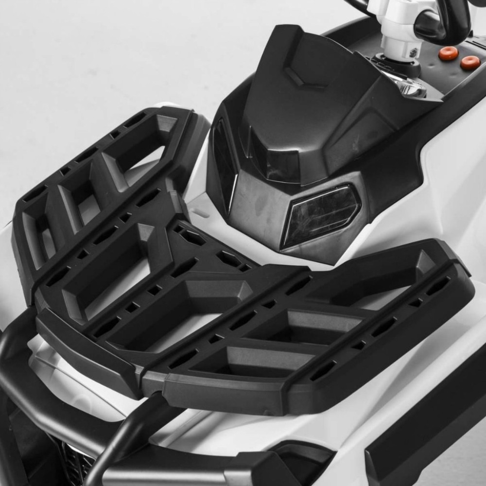 Joko Elektrická štvorkolka ATV 2x45W, Kožené sedadlo, Penové Odpružené kolesá, rádio, USB, biela
