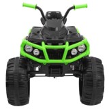 Joko Elektrická štvorkolka ATV 2x45W, Kožené sedadlo, Penové Odpružené kolesá, Rádio, USB, čierno-zelená
