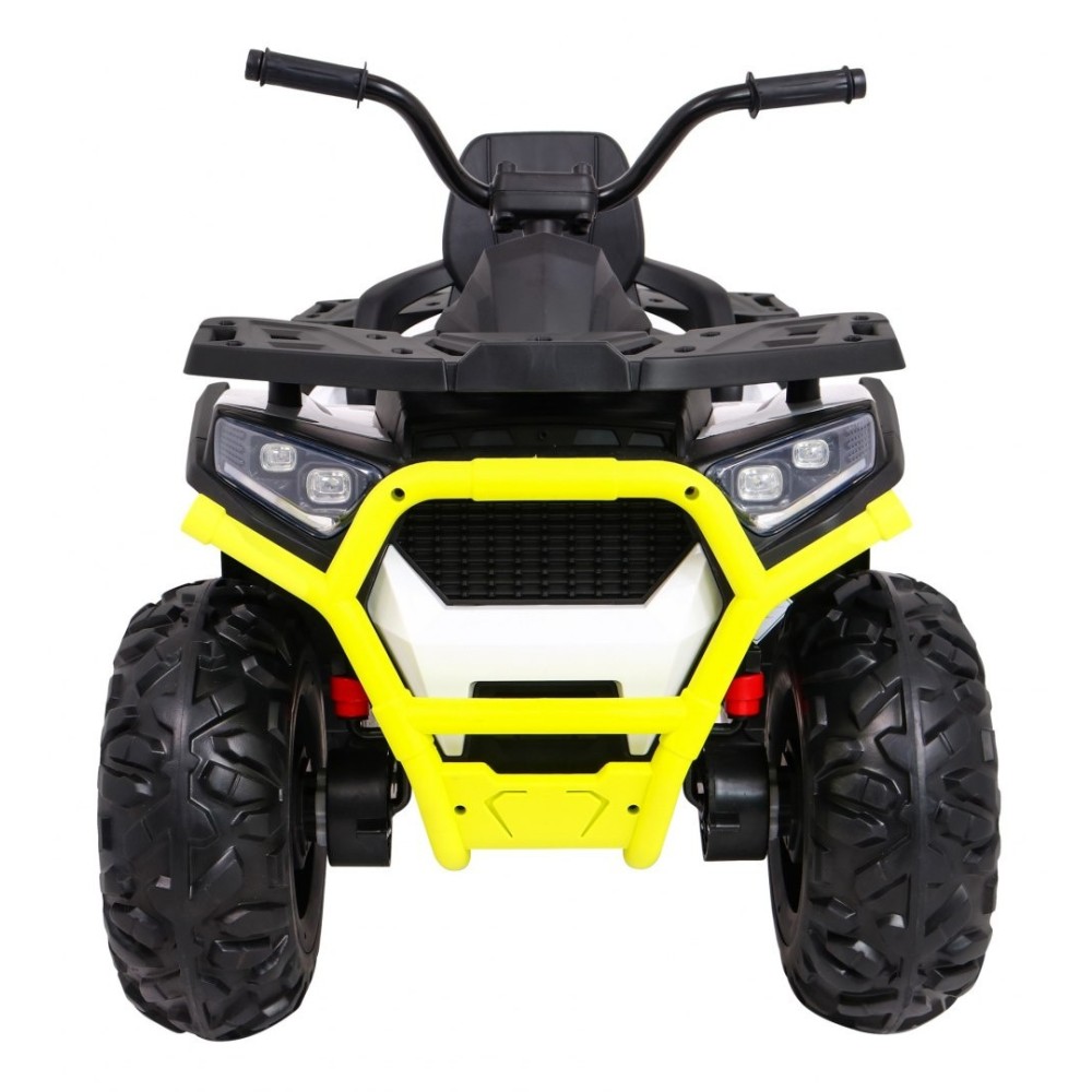 JOKO Elektrická štvorkolka 4x4 ATV Desert, penové kolesá, kožené sedadlo, biela