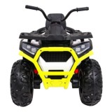 JOKO Elektrická štvorkolka 4x4 ATV Desert, penové kolesá, kožené sedadlo, biela