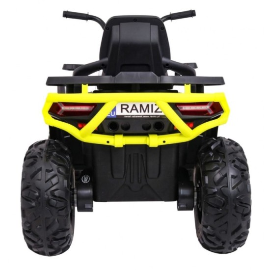 JOKO Elektrická štvorkolka 4x4 ATV Desert, penové kolesá, kožené sedadlo, biela