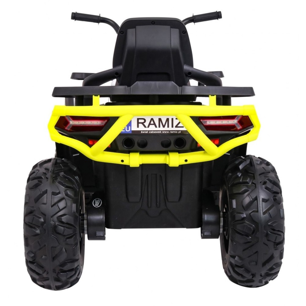JOKO Elektrická štvorkolka 4x4 ATV Desert, penové kolesá, kožené sedadlo, biela