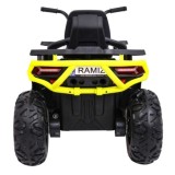 JOKO Elektrická štvorkolka 4x4 ATV Desert, penové kolesá, kožené sedadlo, biela