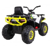 JOKO Elektrická štvorkolka 4x4 ATV Desert, penové kolesá, kožené sedadlo, biela