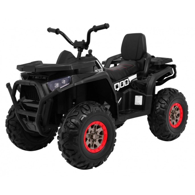 JOKO Elektrická štvorkolka 4x4 ATV Desert, penové kolesá, kožené sedadlo, čierna