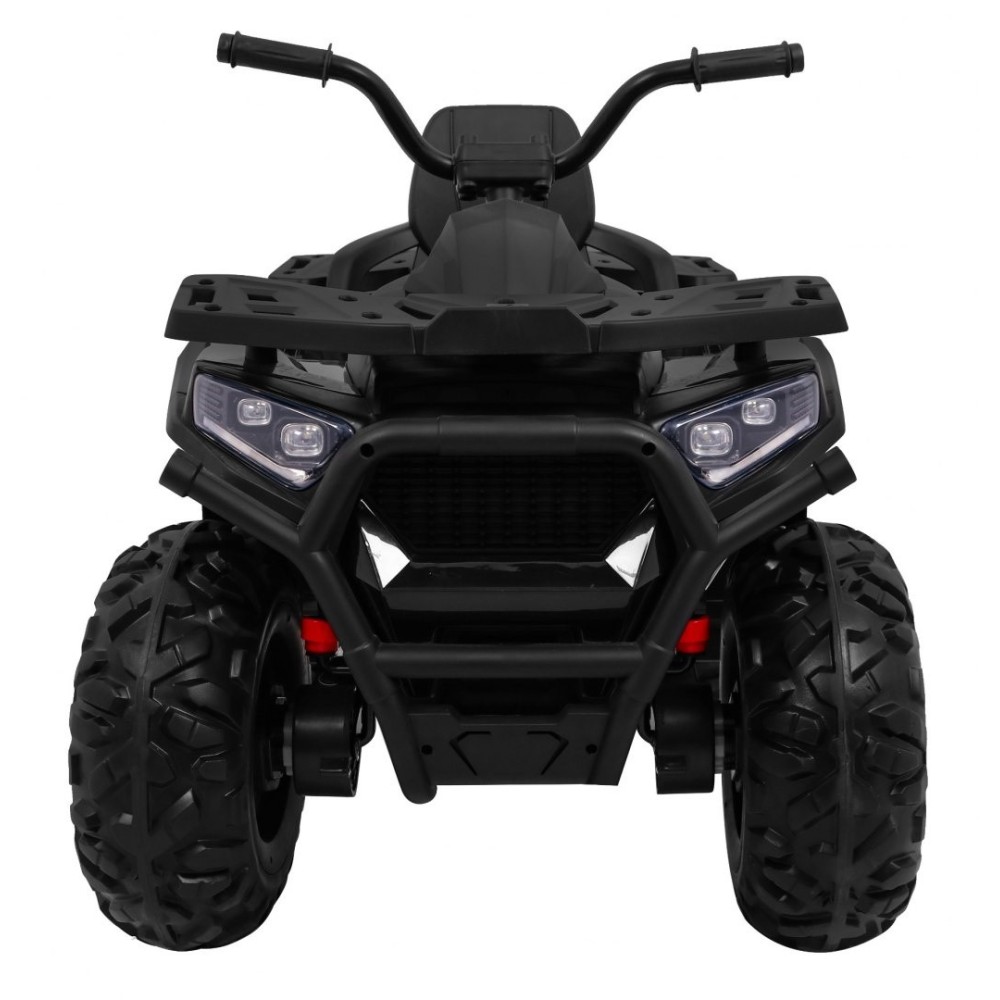 JOKO Elektrická štvorkolka 4x4 ATV Desert, penové kolesá, kožené sedadlo, čierna