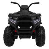 JOKO Elektrická štvorkolka 4x4 ATV Desert, penové kolesá, kožené sedadlo, čierna