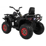 JOKO Elektrická štvorkolka 4x4 ATV Desert, penové kolesá, kožené sedadlo, čierna