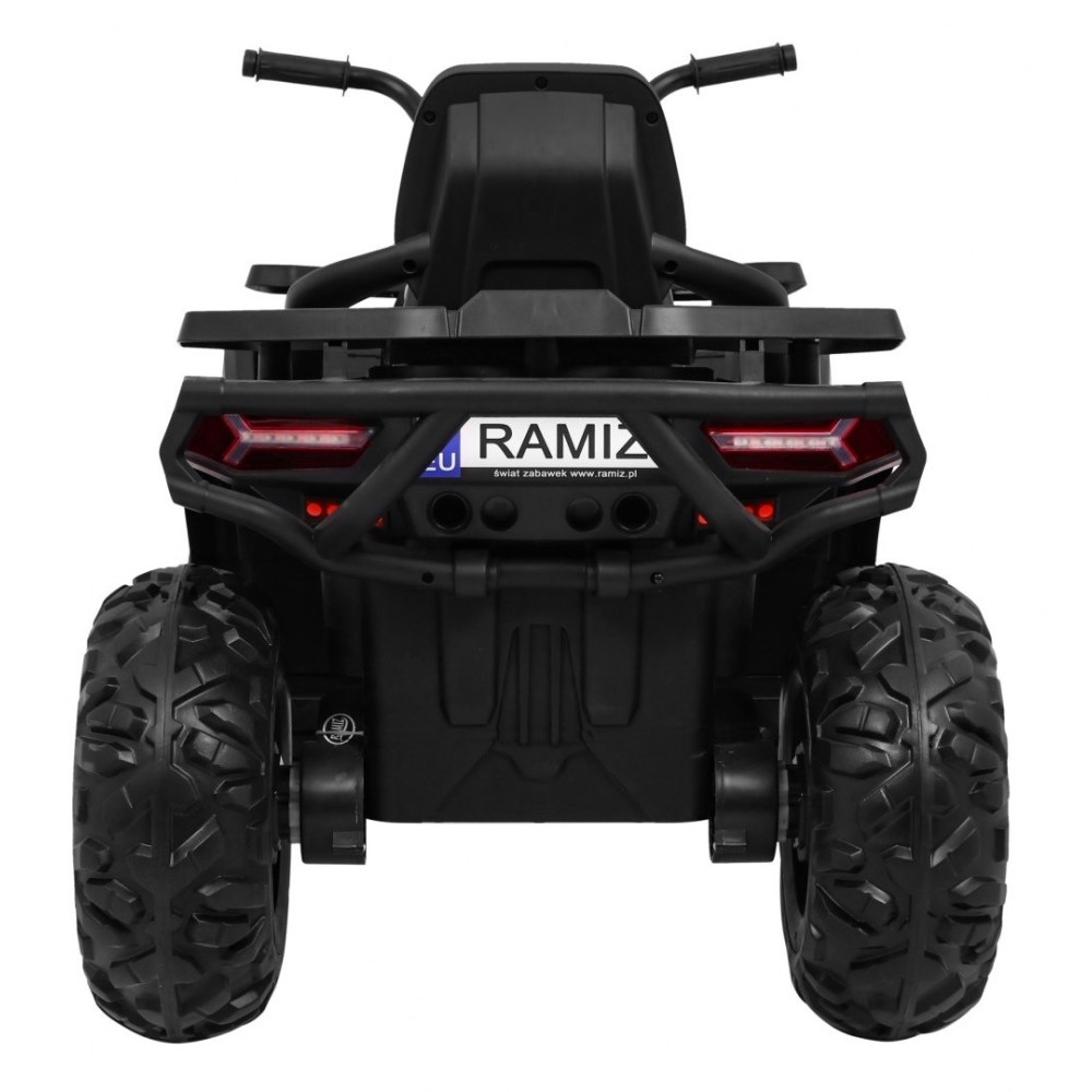 JOKO Elektrická štvorkolka 4x4 ATV Desert, penové kolesá, kožené sedadlo, čierna