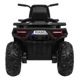 JOKO Elektrická štvorkolka 4x4 ATV Desert, penové kolesá, kožené sedadlo, čierna