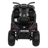 JOKO Elektrická štvorkolka 4x4 ATV Desert, penové kolesá, kožené sedadlo, čierna