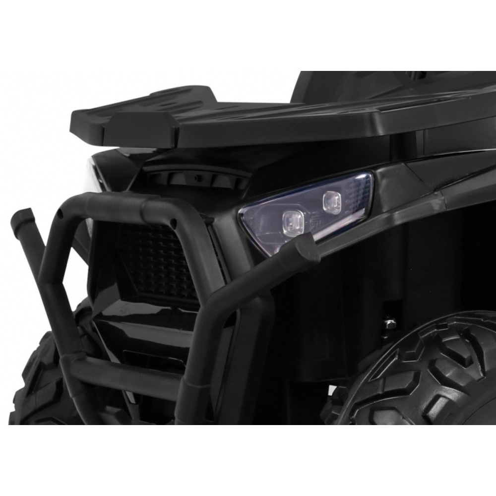 JOKO Elektrická štvorkolka 4x4 ATV Desert, penové kolesá, kožené sedadlo, čierna