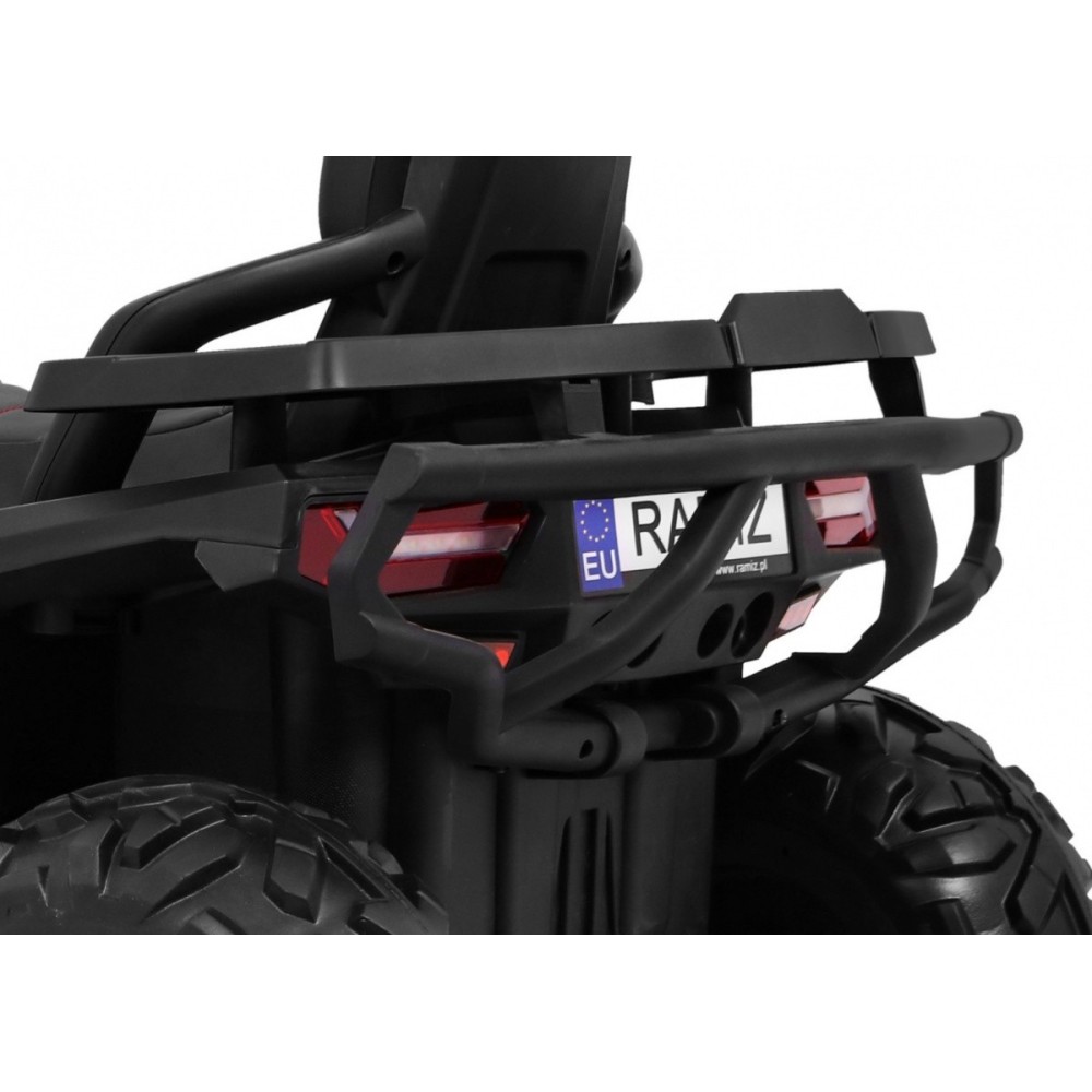 JOKO Elektrická štvorkolka 4x4 ATV Desert, penové kolesá, kožené sedadlo, čierna