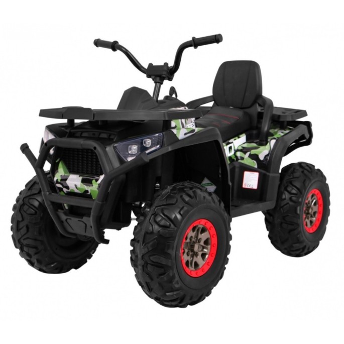 JOKO Elektrická štvorkolka 4x4 ATV Desert, penové kolesá, kožené sedadlo, maskáčová