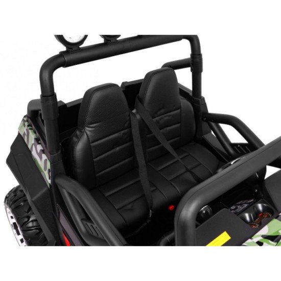 JOKO Elektrická štvorkolka 4x4 ATV Desert, penové kolesá, kožené sedadlo, maskáčová