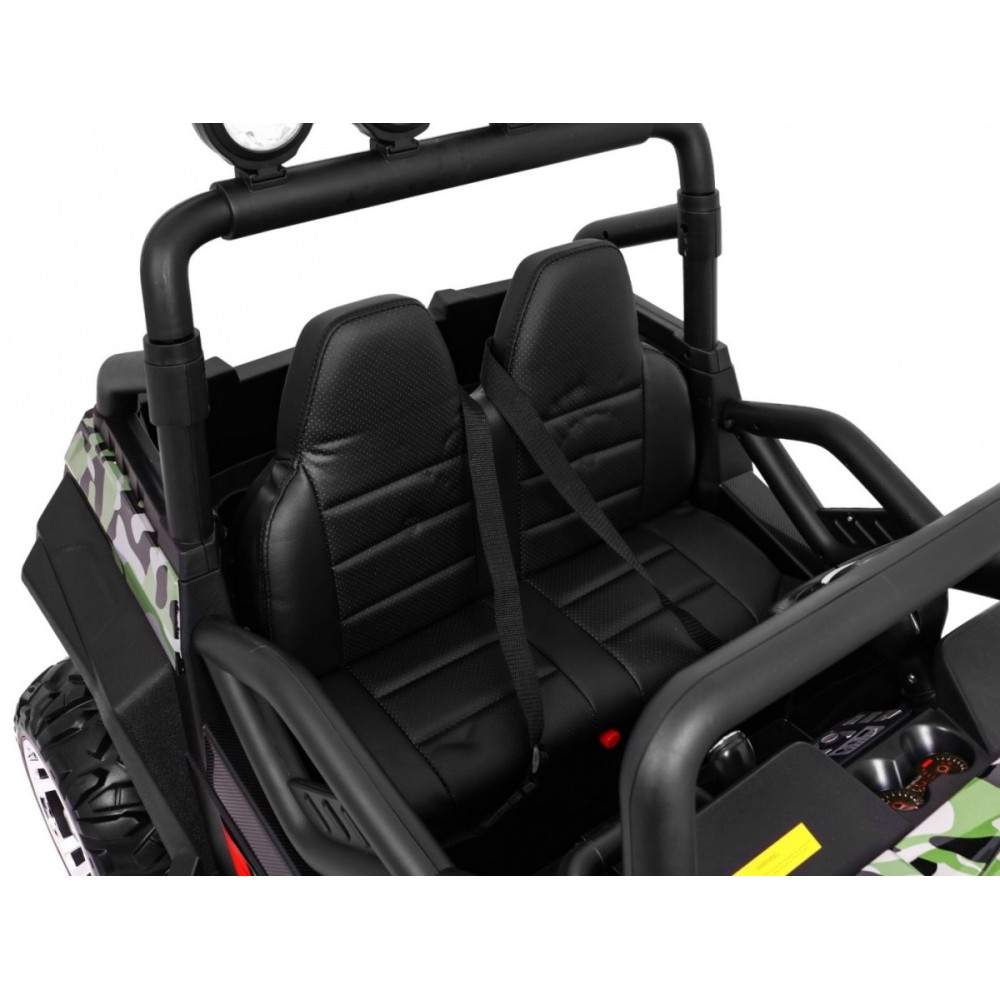 JOKO Elektrická štvorkolka 4x4 ATV Desert, penové kolesá, kožené sedadlo, maskáčová