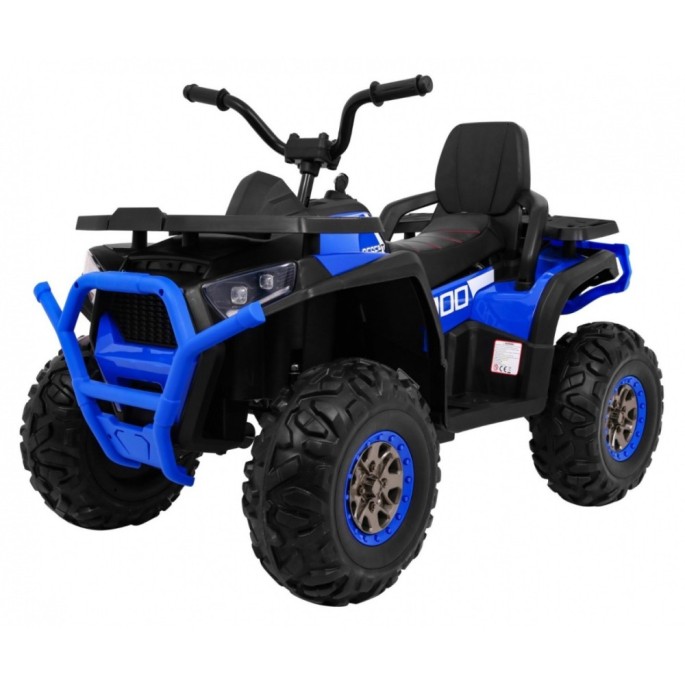 JOKO Elektrická štvorkolka 4x4 ATV Desert, penové kolesá, kožené sedadlo, modrá