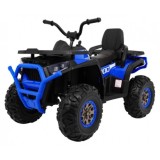 JOKO Elektrická štvorkolka 4x4 ATV Desert, penové kolesá, kožené sedadlo, modrá