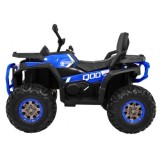 JOKO Elektrická štvorkolka 4x4 ATV Desert, penové kolesá, kožené sedadlo, modrá