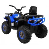 JOKO Elektrická štvorkolka 4x4 ATV Desert, penové kolesá, kožené sedadlo, modrá