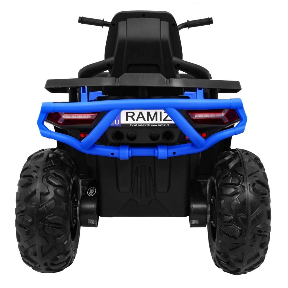 JOKO Elektrická štvorkolka 4x4 ATV Desert, penové kolesá, kožené sedadlo, modrá