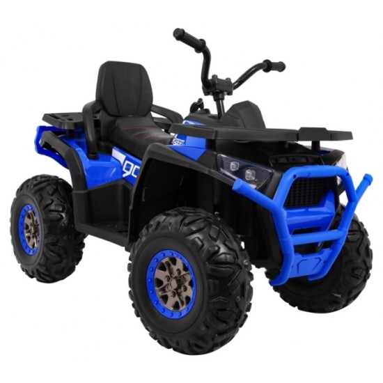 JOKO Elektrická štvorkolka 4x4 ATV Desert, penové kolesá, kožené sedadlo, modrá