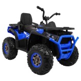 JOKO Elektrická štvorkolka 4x4 ATV Desert, penové kolesá, kožené sedadlo, modrá
