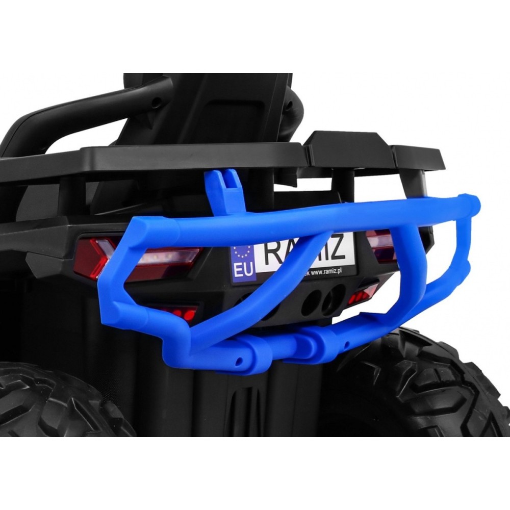 JOKO Elektrická štvorkolka 4x4 ATV Desert, penové kolesá, kožené sedadlo, modrá