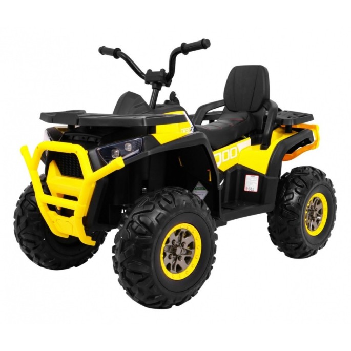 JOKO Elektrická štvorkolka 4x4 ATV Desert, penové kolesá, kožené sedadlo, žltá