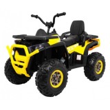 JOKO Elektrická štvorkolka 4x4 ATV Desert, penové kolesá, kožené sedadlo, žltá