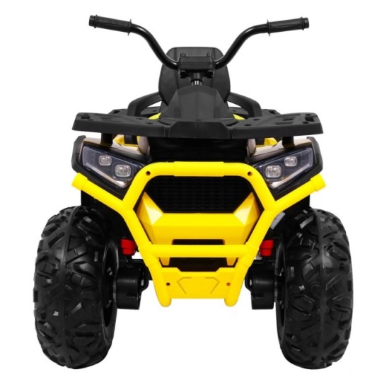JOKO Elektrická štvorkolka 4x4 ATV Desert, penové kolesá, kožené sedadlo, žltá