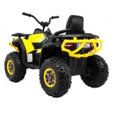 JOKO Elektrická štvorkolka 4x4 ATV Desert, penové kolesá, kožené sedadlo, žltá