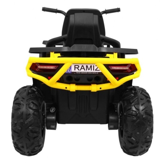 JOKO Elektrická štvorkolka 4x4 ATV Desert, penové kolesá, kožené sedadlo, žltá