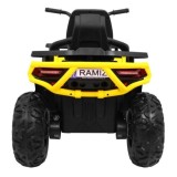 JOKO Elektrická štvorkolka 4x4 ATV Desert, penové kolesá, kožené sedadlo, žltá