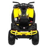 JOKO Elektrická štvorkolka 4x4 ATV Desert, penové kolesá, kožené sedadlo, žltá